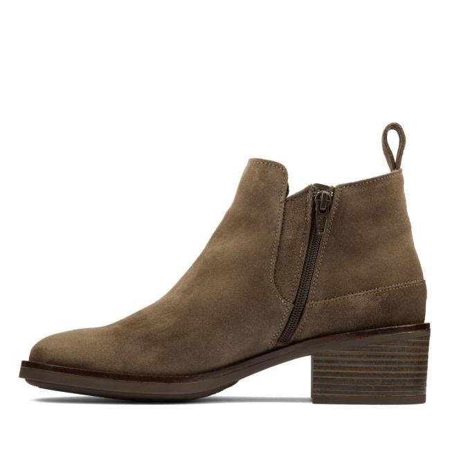 Clarks Memi Zip Škornji S Peto Ženske Sive Rjave | CLK456QLD