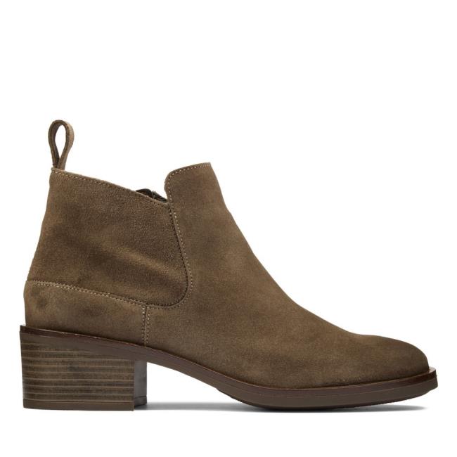 Clarks Memi Zip Škornji S Peto Ženske Sive Rjave | CLK456QLD