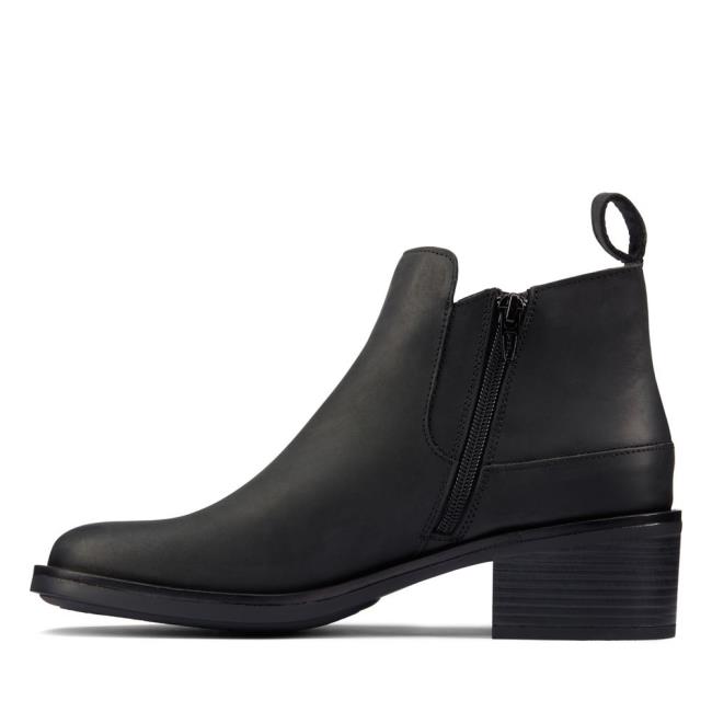 Clarks Memi Zip Škornji S Peto Ženske Črne | CLK250TDS