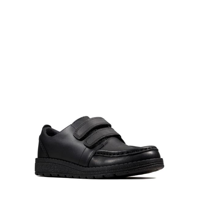 Clarks Mendip Bright Kid Modne Superge Dekleta Črne | CLK057TVB