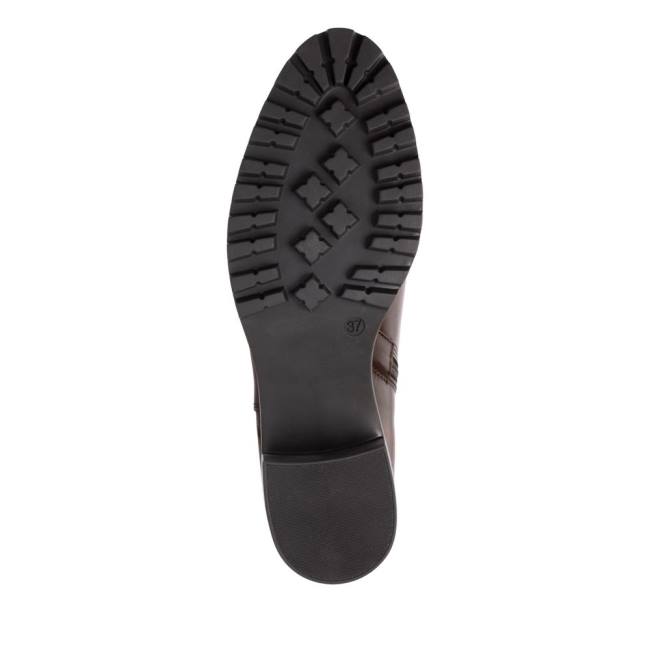 Clarks Meraleigh Zip Gležnarji Ženske Temno Rjave | CLK610TNF