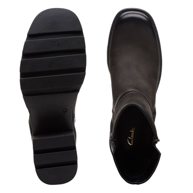 Clarks Odollo Zip Gležnarji Ženske Črne | CLK837VAE