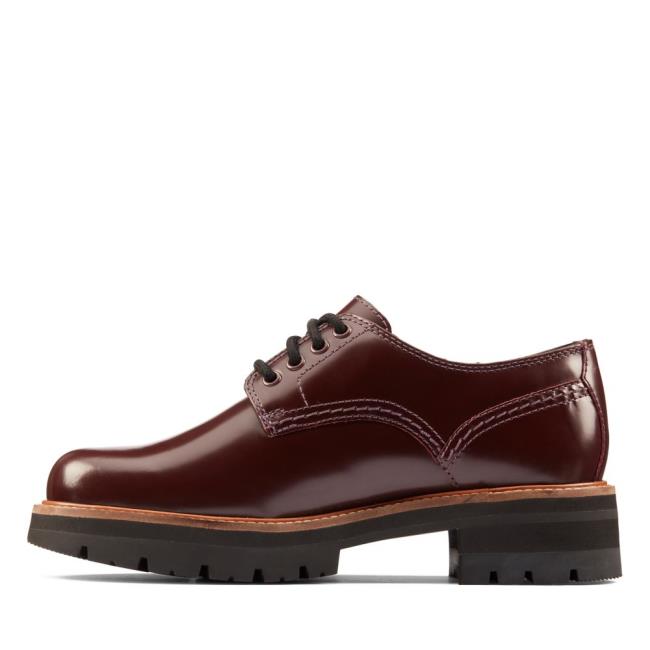 Clarks Orianna Derby Ravni Čevlji Ženske Bordo | CLK068TFI