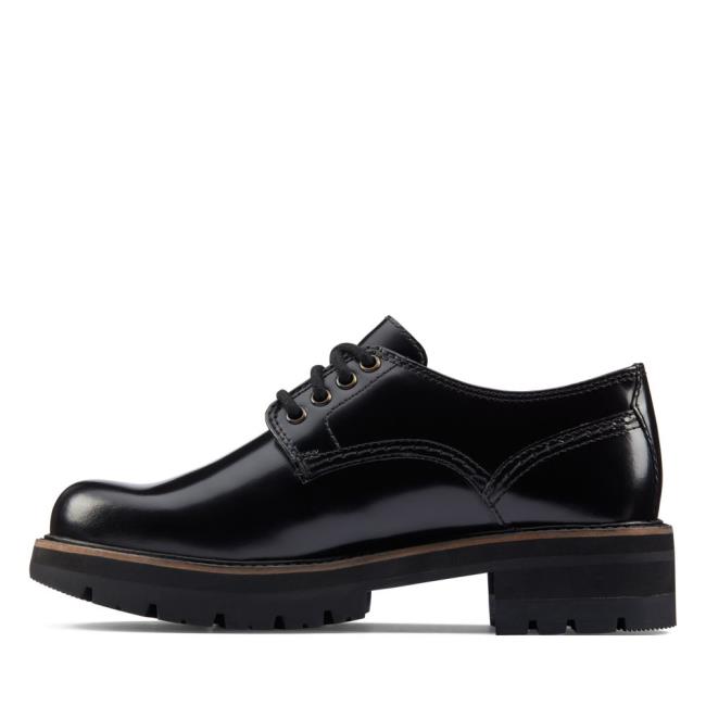 Clarks Orianna Derby Ravni Čevlji Ženske Črne | CLK301CVI