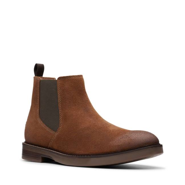 Clarks Paulson Up Gležnarji Moški Temno Rjave | CLK304CPN