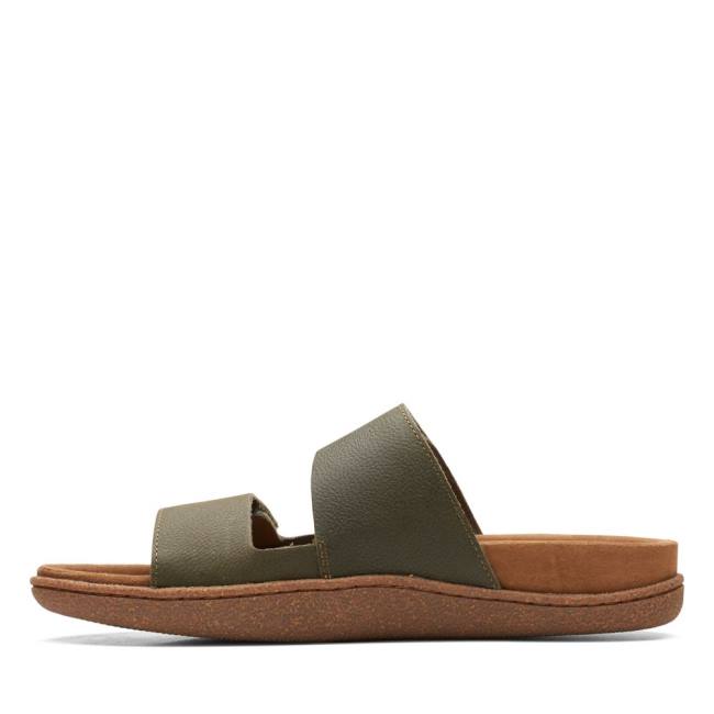 Clarks Pilton Strap Sandale Moški Temno Olivno Zelene | CLK053EMQ