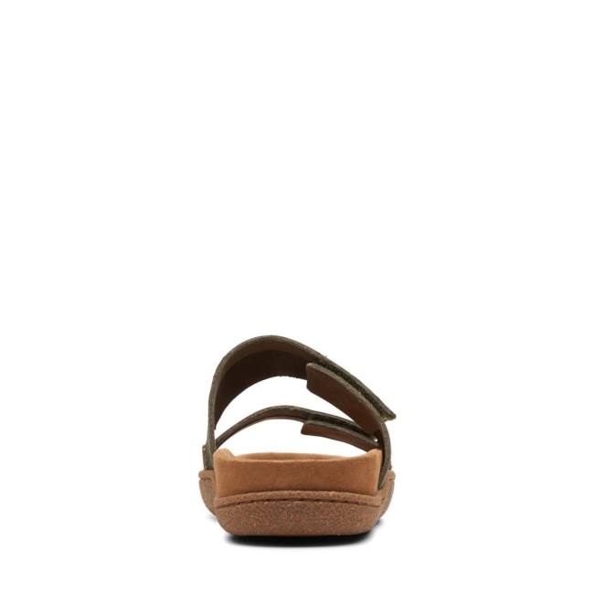 Clarks Pilton Strap Sandale Moški Temno Olivno Zelene | CLK053EMQ