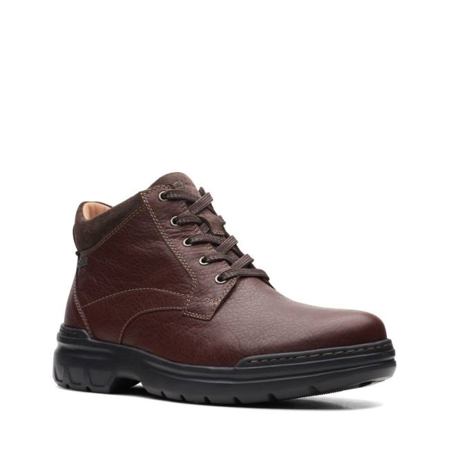 Clarks Rockie 2 Up GORE-TEX Gležnarji Moški Temno Rdeče | CLK038UXC