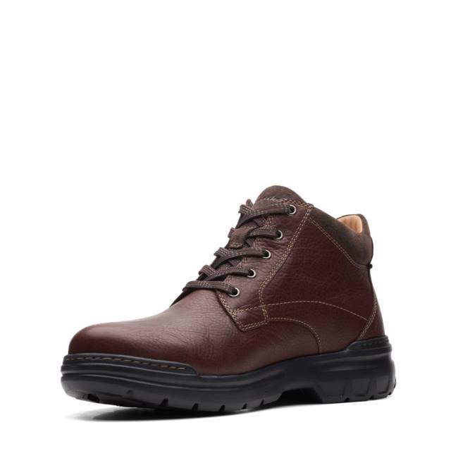 Clarks Rockie 2 Up GORE-TEX Gležnarji Moški Temno Rdeče | CLK038UXC