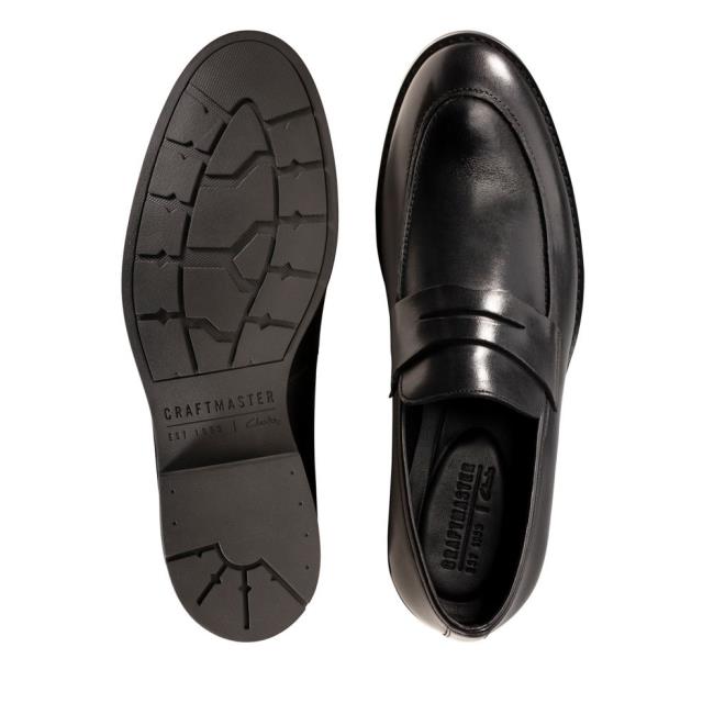 Clarks Ronnie Step Črne Čevlji Moški Črne | CLK360WNX