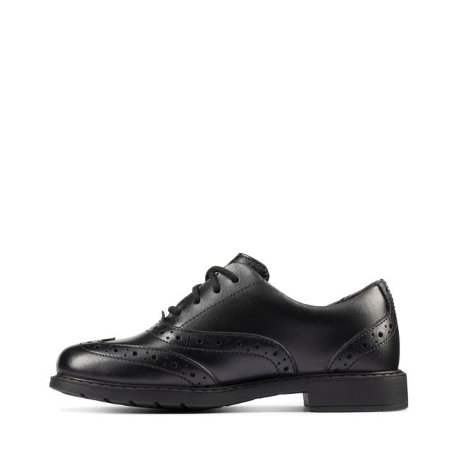 Clarks Scala Brogue Kid Modne Superge Dekleta Črne | CLK219LIQ