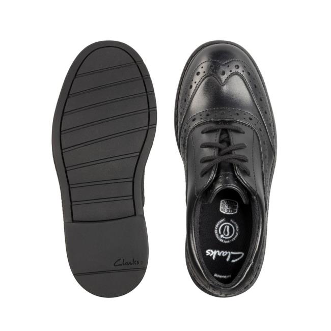 Clarks Scala Brogue Kid Modne Superge Dekleta Črne | CLK219LIQ