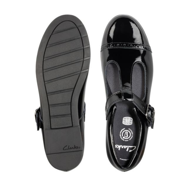 Clarks Scala Hope Youth Modne Superge Dekleta Črne | CLK752TAL