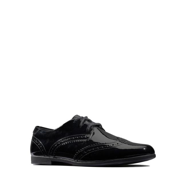 Clarks Scala Lace Kid Modne Superge Dekleta Črne | CLK823SVC