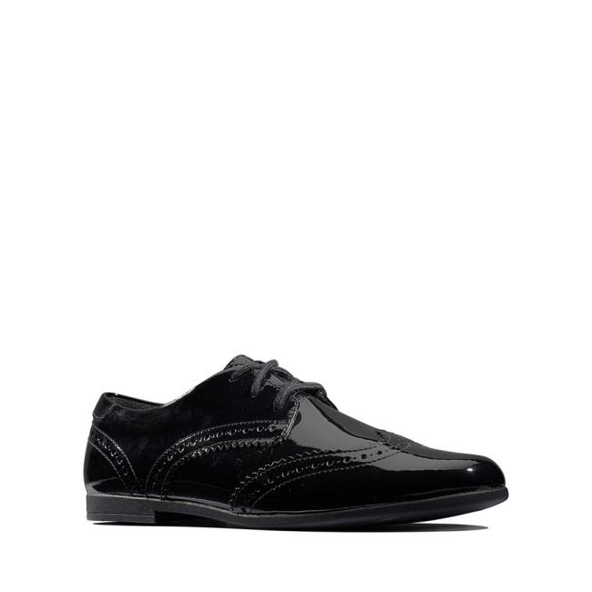 Clarks Scala Lace Youth Modne Superge Dekleta Črne | CLK147KYU