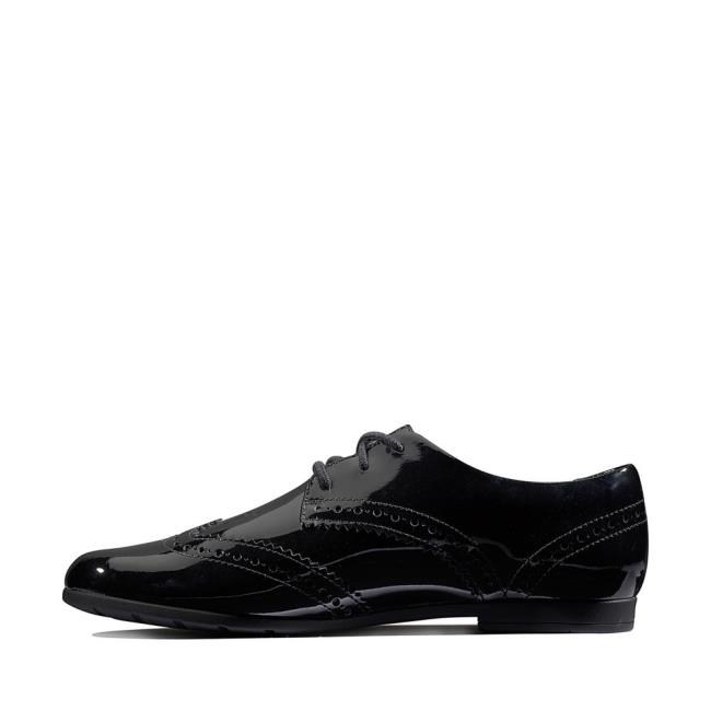 Clarks Scala Lace Youth Modne Superge Dekleta Črne | CLK147KYU