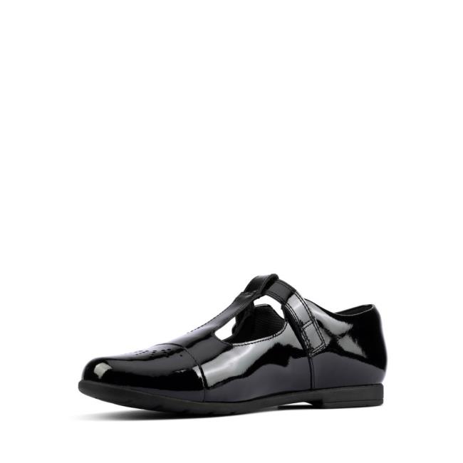 Clarks Scala Spirit Youth Modne Superge Dekleta Črne | CLK871SBM