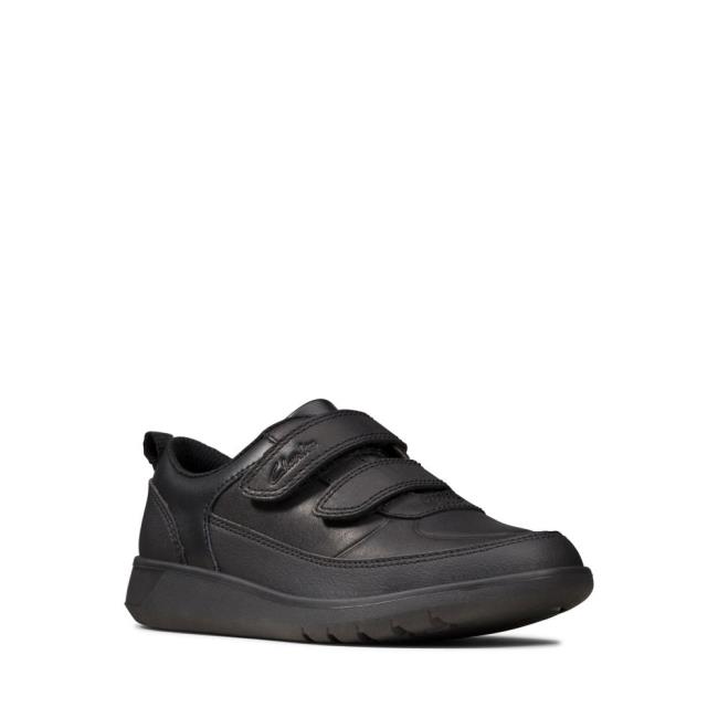 Clarks Scape Flare Kid Modne Superge Fantje Črne | CLK052YWC