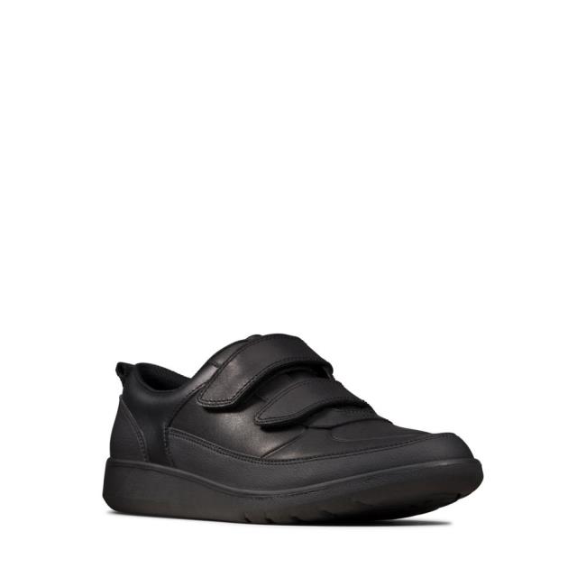 Clarks Scape Flare Youth Modne Superge Dekleta Črne | CLK964DUF