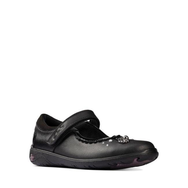 Clarks Sea Shimmer Kid Modne Superge Dekleta Črne | CLK860CAX