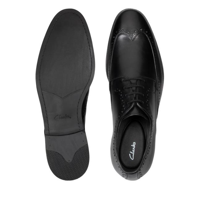 Clarks Stanford Limit Črne Čevlji Moški Črne | CLK026UMF