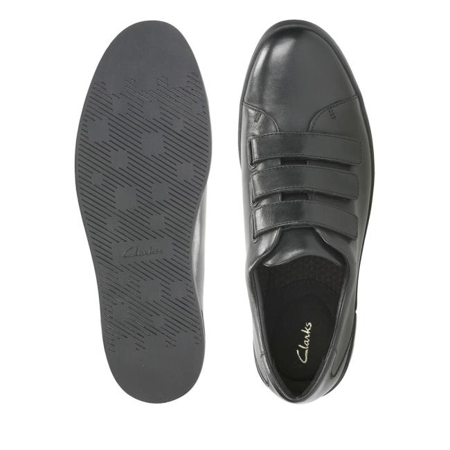 Clarks Stanway Flow Črne Čevlji Moški Črne | CLK318DFK