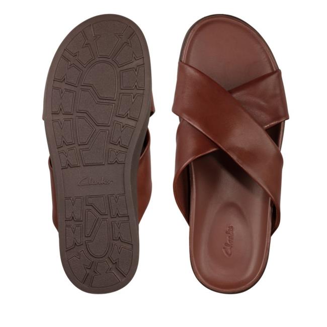 Clarks Sunder Cross Sandale Moški Rjave | CLK378UQS