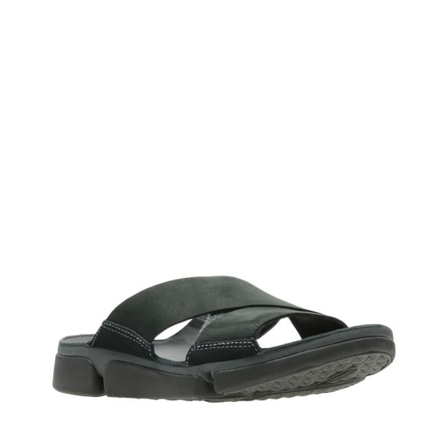 Clarks Tri Cove Cross Sandale Moški Črne | CLK264AKB