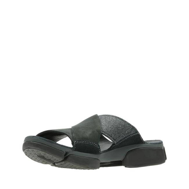 Clarks Tri Cove Cross Sandale Moški Črne | CLK264AKB