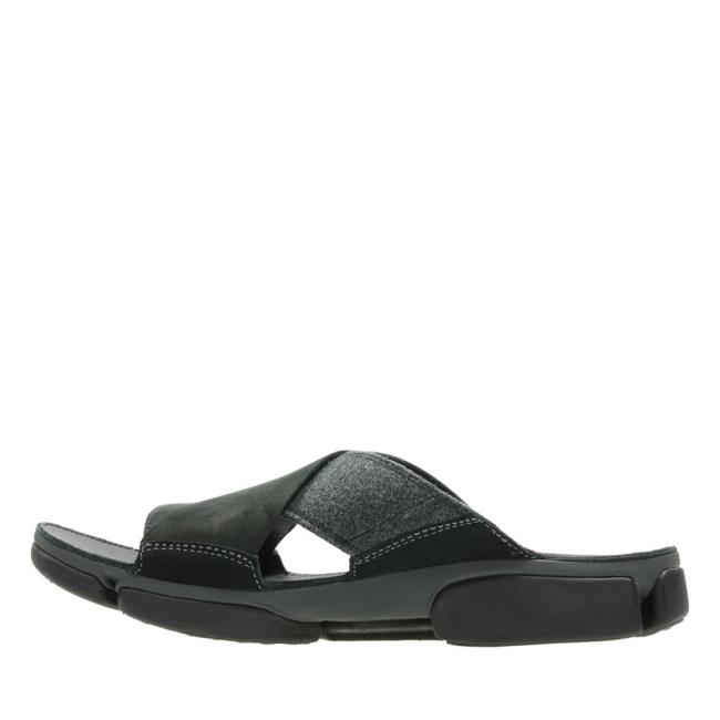 Clarks Tri Cove Cross Sandale Moški Črne | CLK264AKB