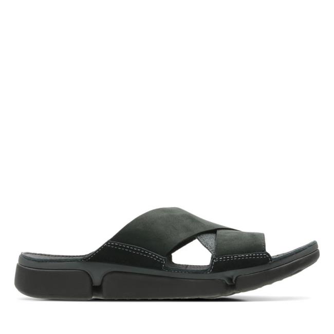 Clarks Tri Cove Cross Sandale Moški Črne | CLK264AKB