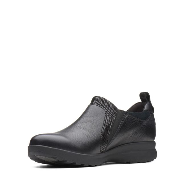 Clarks Un Adorn Zip Ravni Čevlji Ženske Črne | CLK238FKN