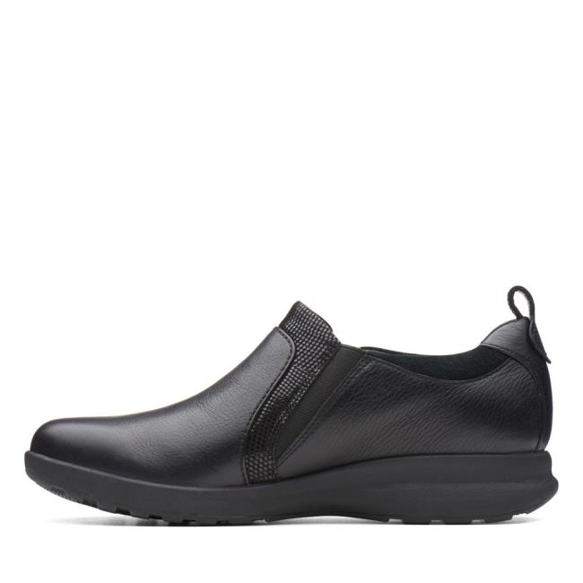 Clarks Un Adorn Zip Ravni Čevlji Ženske Črne | CLK238FKN