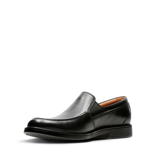 Clarks Un Aldric Slip Črne Čevlji Moški Črne | CLK284BSC