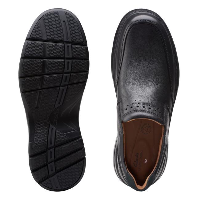 Clarks Un Brawley Step Črne Čevlji Moški Črne | CLK160JSG