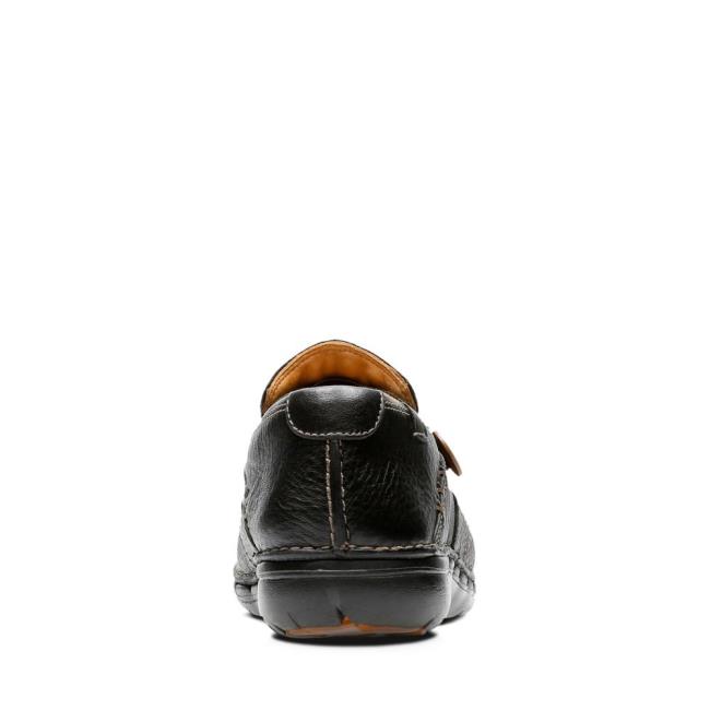 Clarks Un Loop Ravni Čevlji Ženske Črne | CLK014DGR