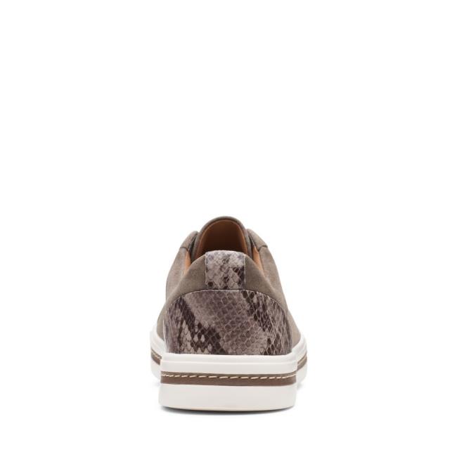 Clarks Un Maui Lace Ravni Čevlji Ženske Sive Rjave | CLK043UWQ