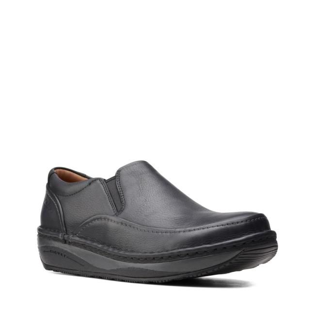 Clarks Un Soul Step Črne Čevlji Moški Črne | CLK382RXS