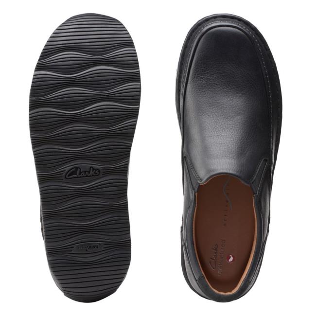 Clarks Un Soul Step Črne Čevlji Moški Črne | CLK382RXS