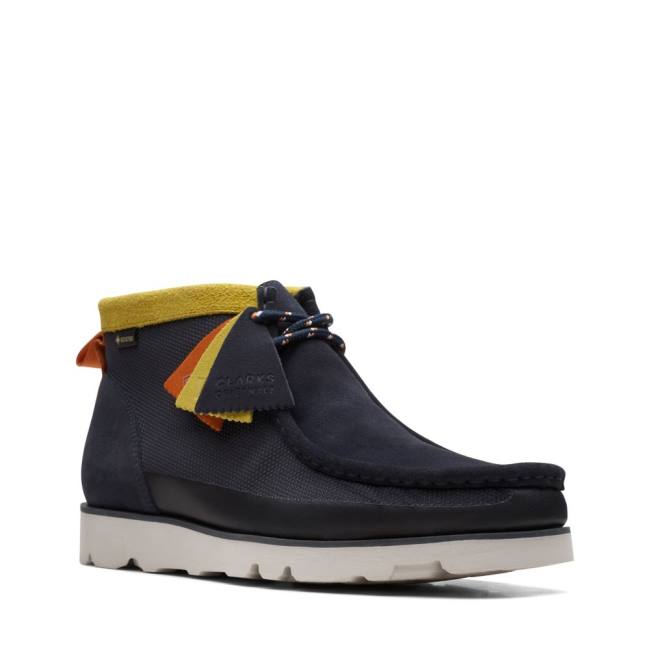 Clarks Wallabee 2.0 GORE-TEX Elegantni gležnjarji Moški Temno Modre | CLK740JMQ