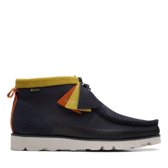 Clarks Wallabee 2.0 GORE-TEX Elegantni gležnjarji Moški Temno Modre | CLK740JMQ