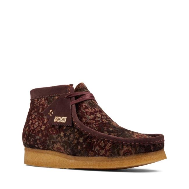 Clarks Wallabee Boot Elegantni gležnjarji Moški Bordo | CLK132VLI