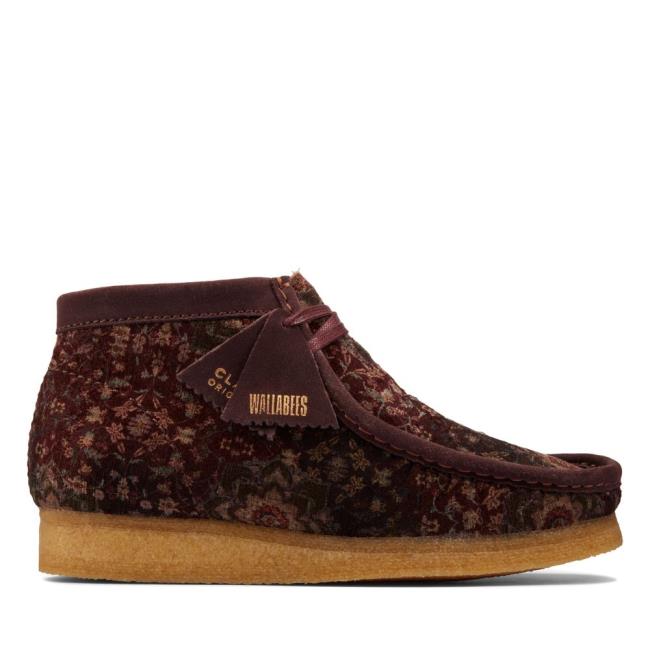 Clarks Wallabee Boot Elegantni gležnjarji Moški Bordo | CLK132VLI