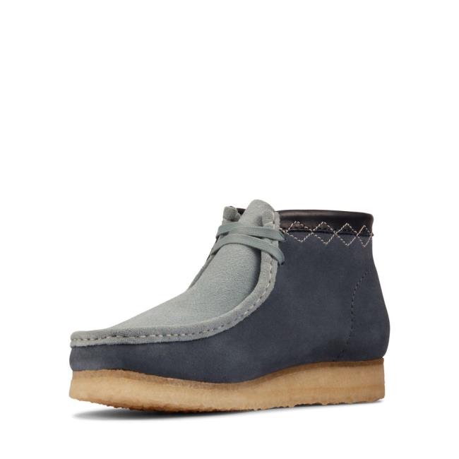 Clarks Wallabee Boot Elegantni gležnjarji Moški Modre | CLK409PKS