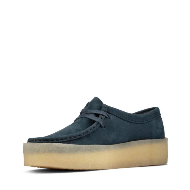 Clarks Wallabee Cup Ravni Čevlji Ženske Modre | CLK846EWI