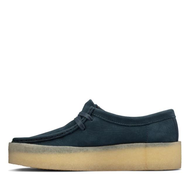 Clarks Wallabee Cup Ravni Čevlji Ženske Modre | CLK846EWI