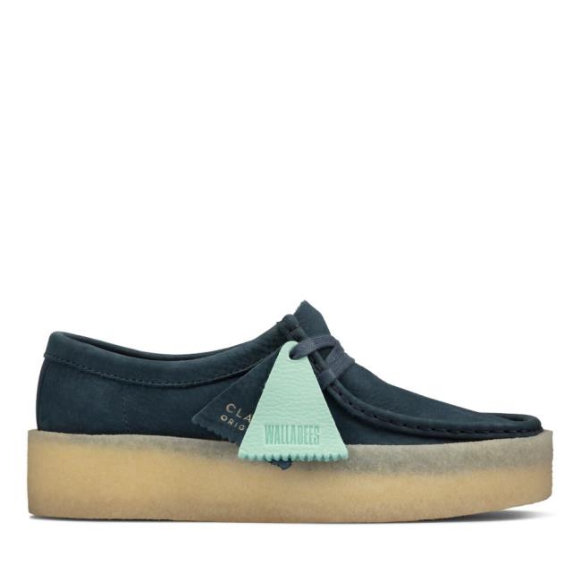 Clarks Wallabee Cup Ravni Čevlji Ženske Modre | CLK846EWI