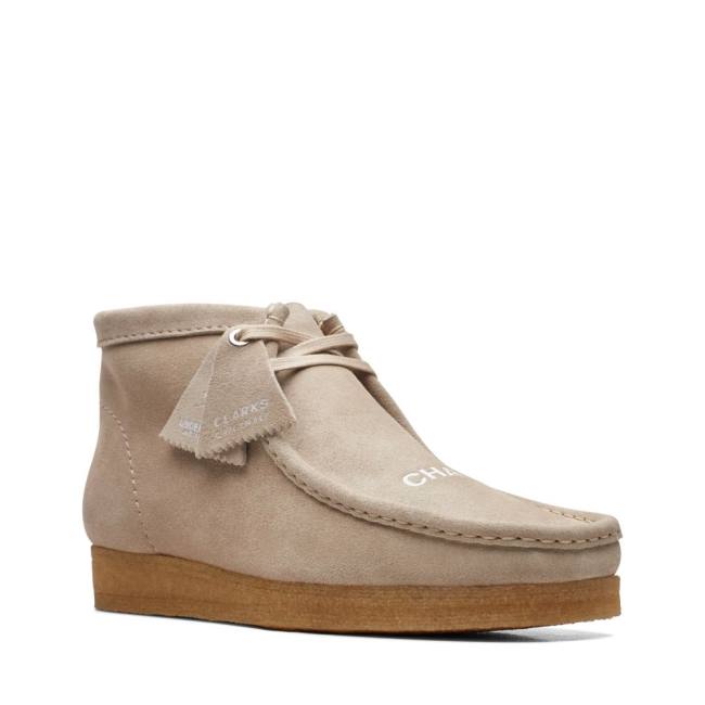 Clarks Wallabee Elegantni gležnjarji Moški Bež | CLK327QIX