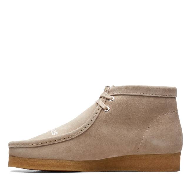 Clarks Wallabee Elegantni gležnjarji Moški Bež | CLK327QIX