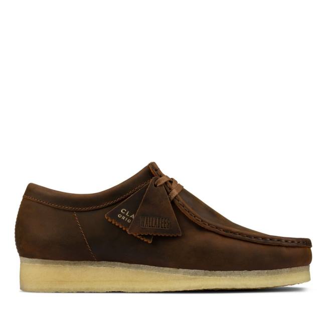 Clarks Wallabee Elegantni gležnjarji Moški Rjave | CLK342TRI